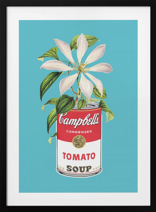 Campbells and Flowers Framed Art Modern Wall Decor