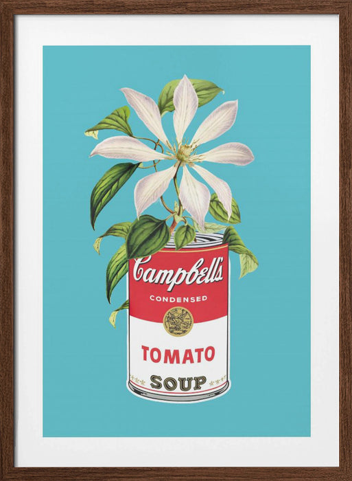 Campbells and Flowers Framed Art Modern Wall Decor