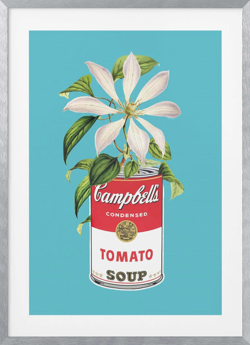 Campbells and Flowers Framed Art Modern Wall Decor