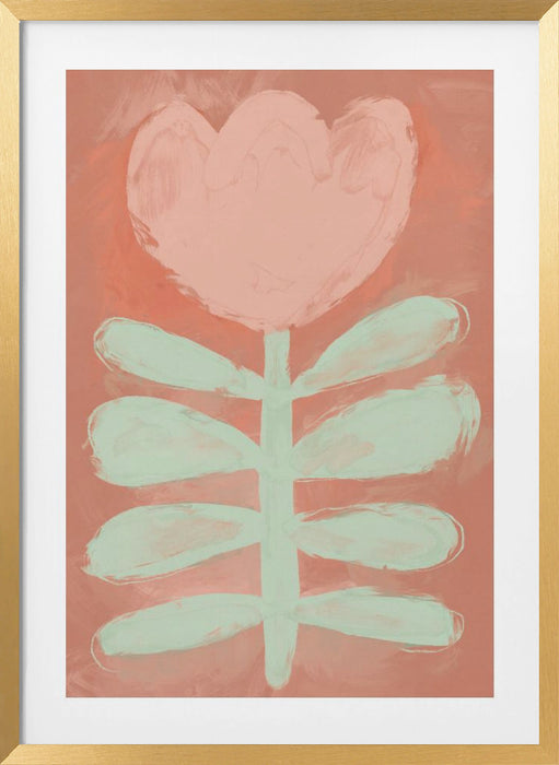 Pastel Flower Framed Art Modern Wall Decor