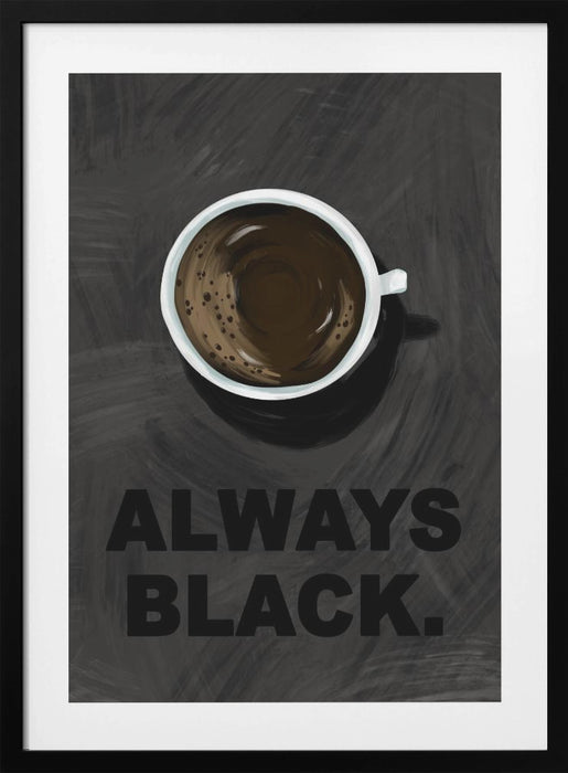 Black Coffee Framed Art Modern Wall Decor