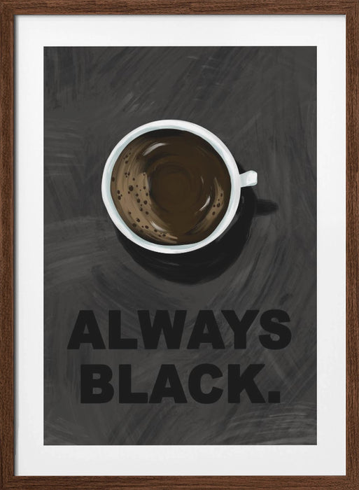 Black Coffee Framed Art Modern Wall Decor