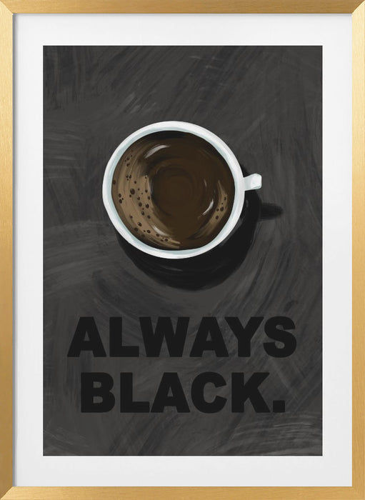 Black Coffee Framed Art Modern Wall Decor