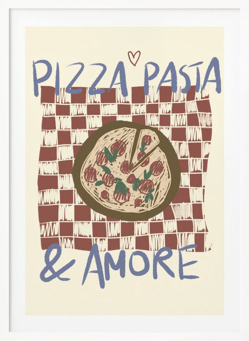 Pizza Pasta &amp; Amore Framed Art Modern Wall Decor