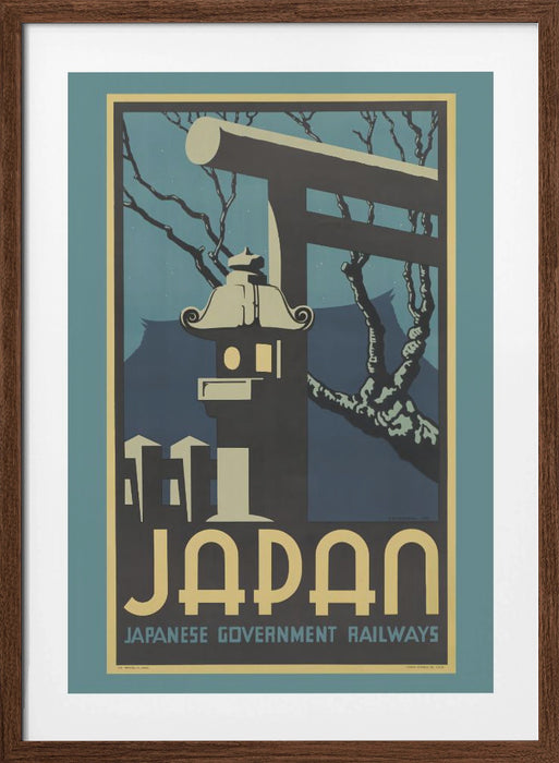 Japan - Japanese Government Railways Framed Art Modern Wall Decor