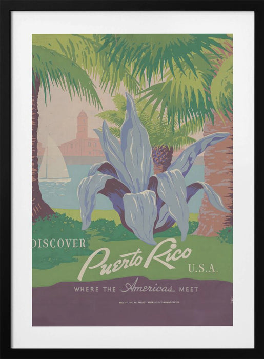 Puerto Rico Framed Art Modern Wall Decor