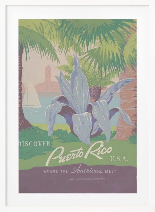 Puerto Rico Framed Art Modern Wall Decor