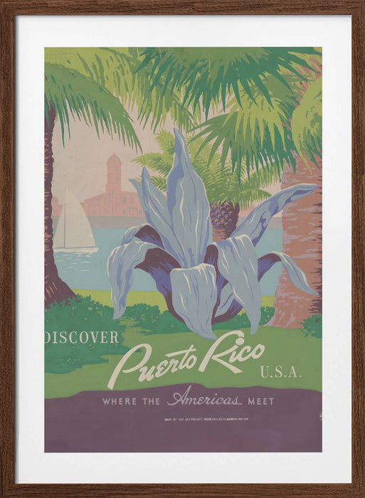 Puerto Rico Framed Art Modern Wall Decor