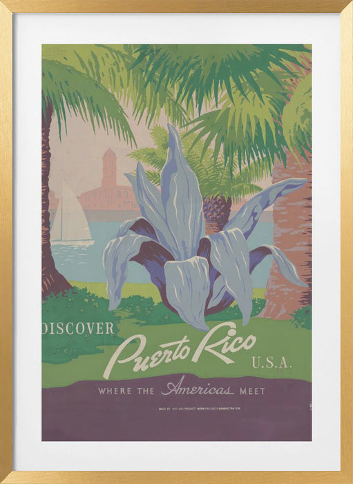 Puerto Rico Framed Art Modern Wall Decor