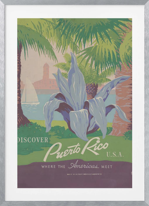 Puerto Rico Framed Art Modern Wall Decor