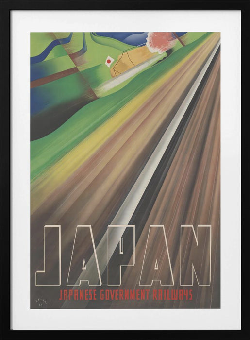 Japan - Japanese Government Railways Framed Art Modern Wall Decor