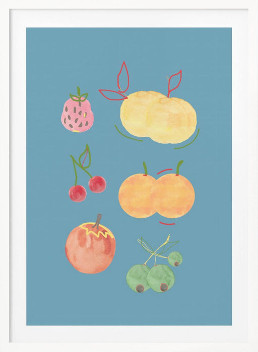 Fruit Fiesta 02 Framed Art Modern Wall Decor