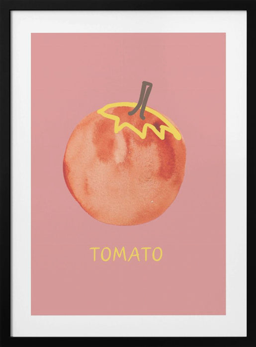 Tomato in Pink Framed Art Modern Wall Decor