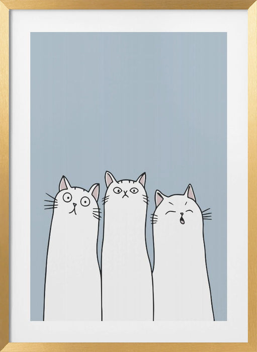 The Cats Framed Art Modern Wall Decor