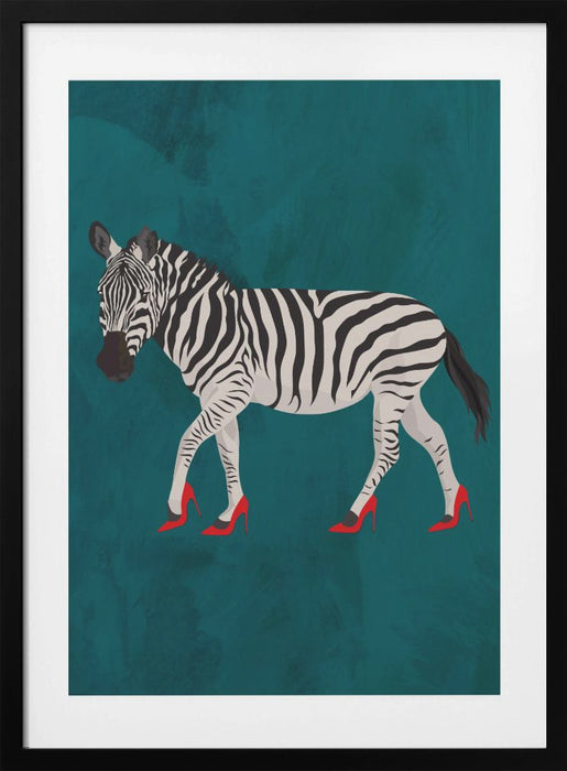 Zebra in heels 2 Framed Art Wall Decor