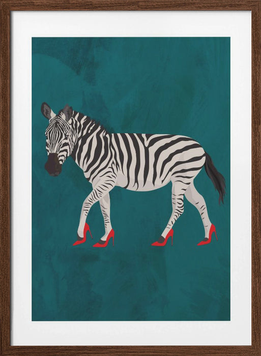 Zebra in heels 2 Framed Art Wall Decor