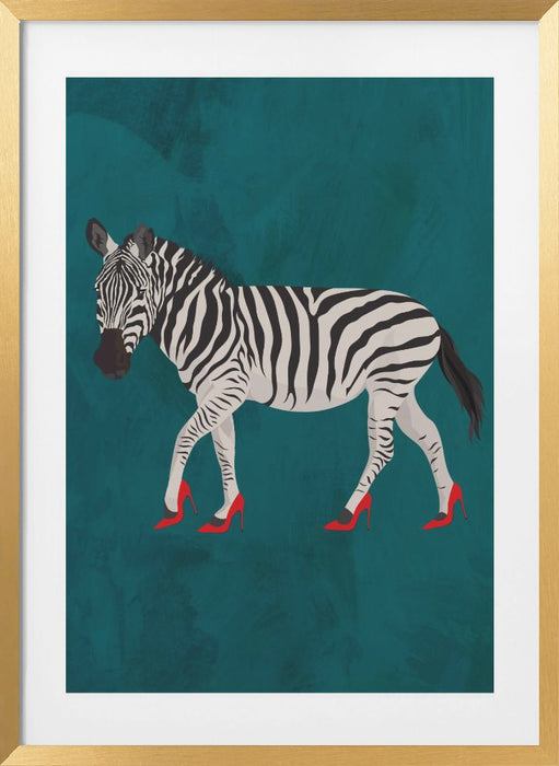 Zebra in heels 2 Framed Art Wall Decor