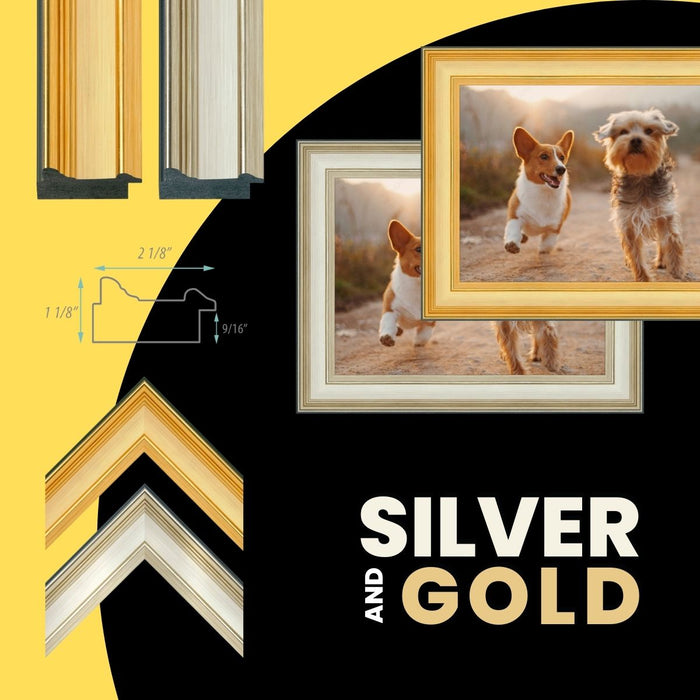 Silver 32x48 Poster Frame Gold wood 32x48 frame 32 by 48