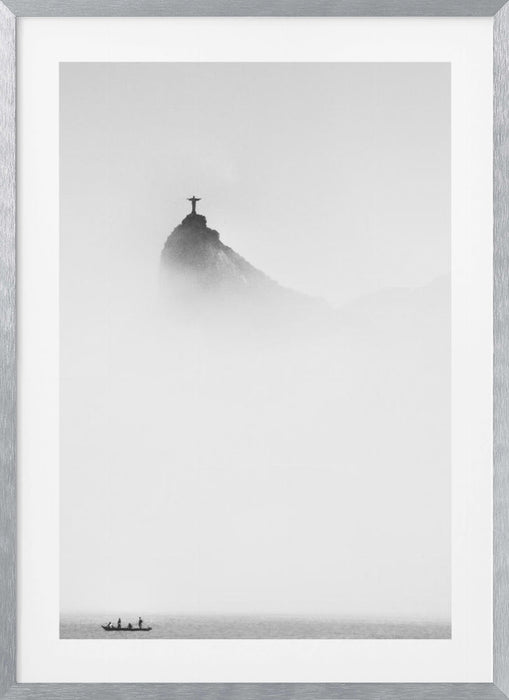 Cristo in the mist Framed Art Modern Wall Decor