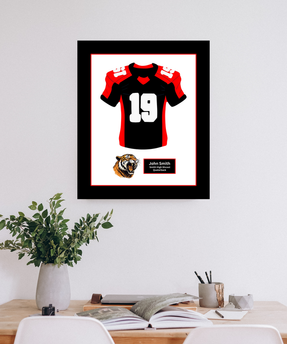 Delaware High School Football Jersey Frame Print Senior Night Gift 