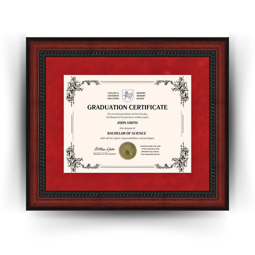 University of Minnesota Diploma Frame 8.5x11 Certificate Mahogany