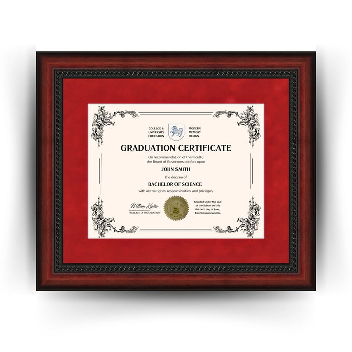 North Carolina State University Diploma Frame 8.5x11 Certificate Mahogany