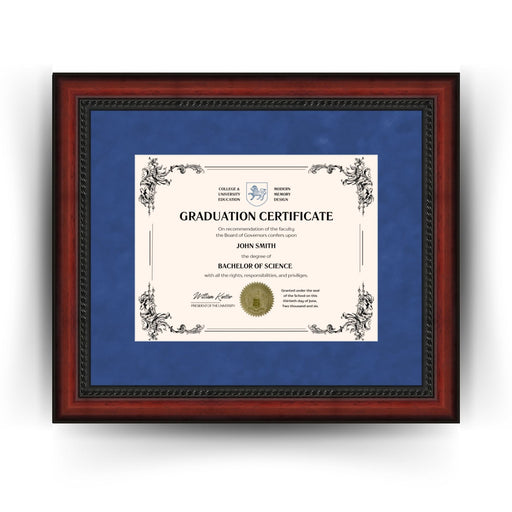 University of Pittsburgh Diploma Frame 8.5x11 Certificate Blue