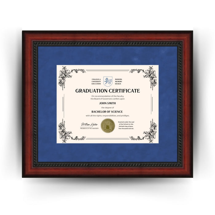 University of Pittsburgh Diploma Frame 8.5x11 Certificate Blue