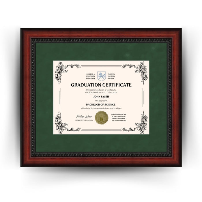 University of North Texas Diploma Frame 8.5x11 Certificate Green