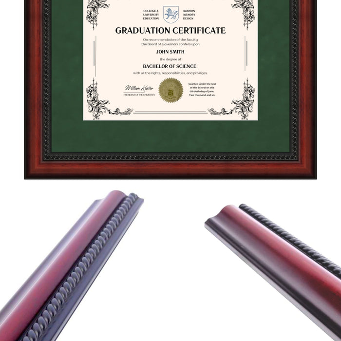 University of Vermont Diploma Frame 8.5x11 Certificate Green