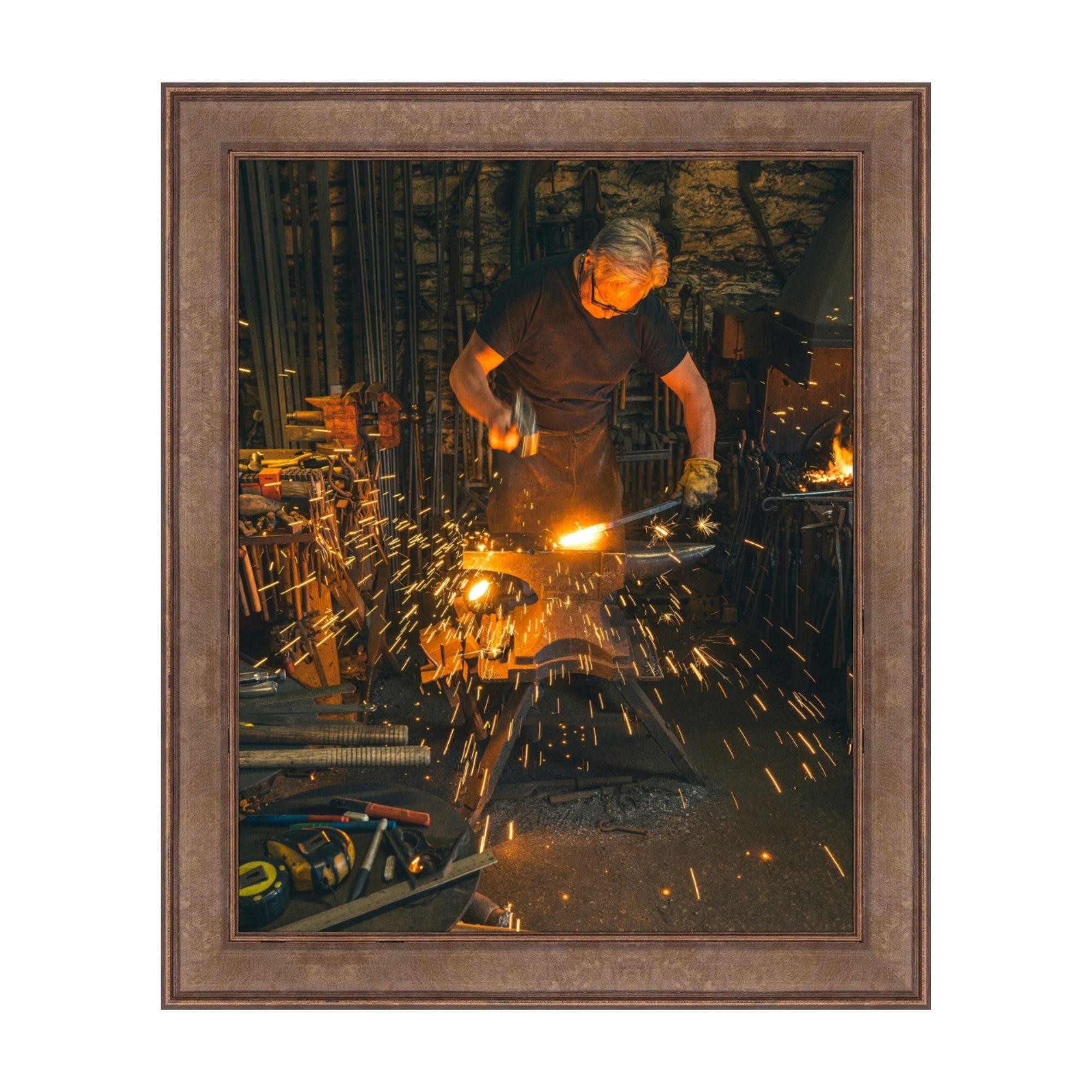 Bronze Frame with Dark Artwork