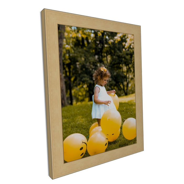 Natural Wood Picture Frame - Flat Modern Framing