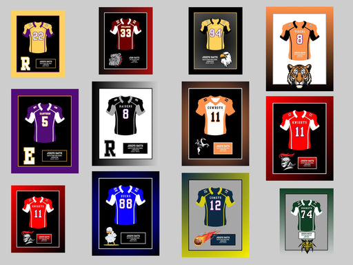 Colorado High School Football Jersey Frame Print Senior Night Gift 