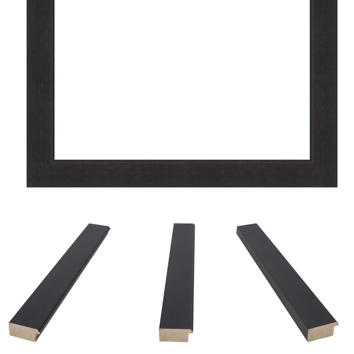 Wood Charcoal Picture Frame - Flat Modern Framing