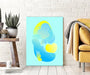 Abstract Artwork Aqua Blue Home Canvas Prints Framed art - Modern Memory Design Picture frames - New Jersey Frame shop custom framing