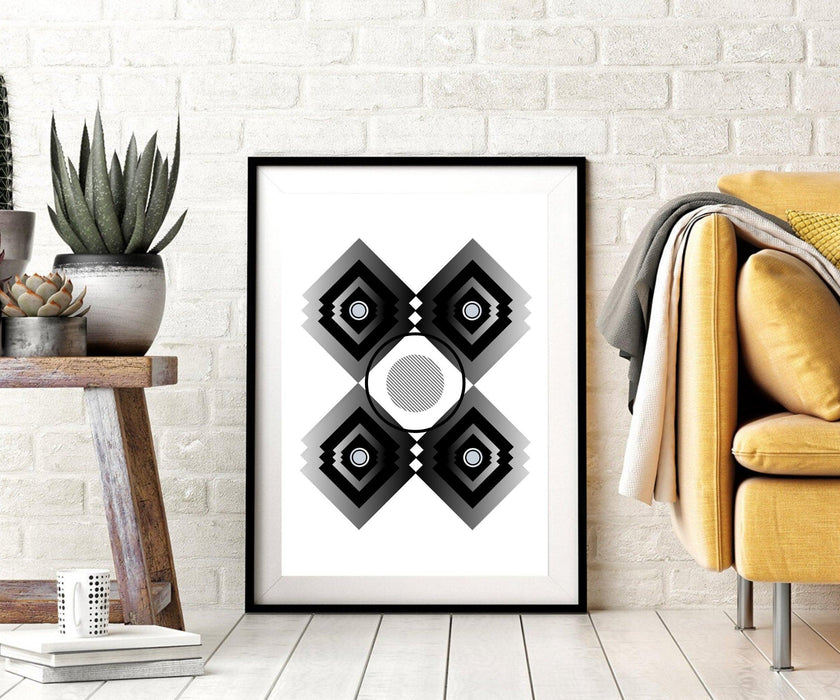 Abstract Artwork Black and White Design Wall Art Wall Decor F Canvas Prints Framed art - Modern Memory Design Picture frames - New Jersey Frame shop custom framing