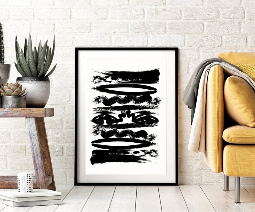 Abstract Artwork Black Paint N Canvas Prints Framed art - Modern Memory Design Picture frames - New Jersey Frame shop custom framing