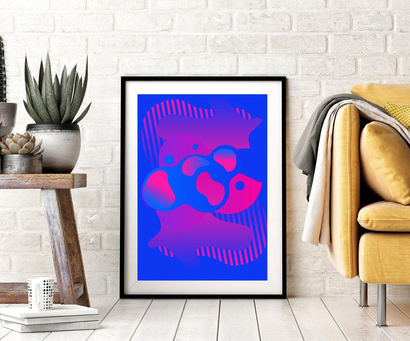 Abstract Artwork Blue Magenta Wall Art Canvas Prints Framed art - Modern Memory Design Picture frames - New Jersey Frame shop custom framing