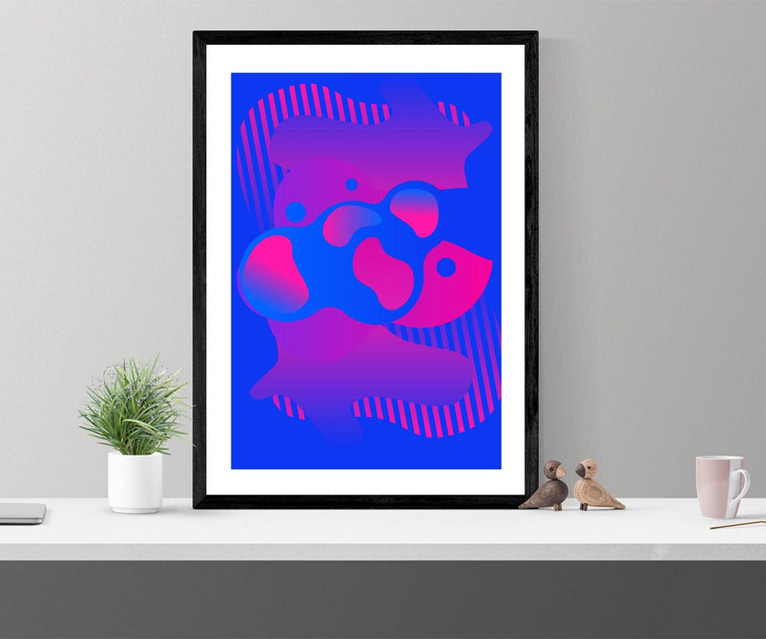 Abstract Artwork Blue Magenta Wall Art Canvas Prints Framed art - Modern Memory Design Picture frames - New Jersey Frame shop custom framing