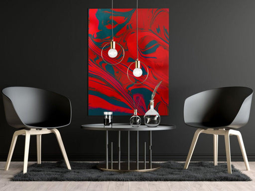 Abstract Red Modern Famed or Gold Canvas Prints Framed art - Modern Memory Design Picture frames - New Jersey Frame shop custom framing