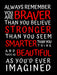 Always remember You are Braver Beautiful best friend feminist poster g Picture Frame Store New Jersey