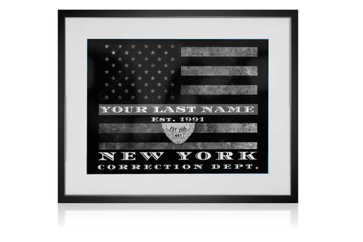 Correctional Officer Thin Gray Line Flag Framed Picture Frame Store New Jersey