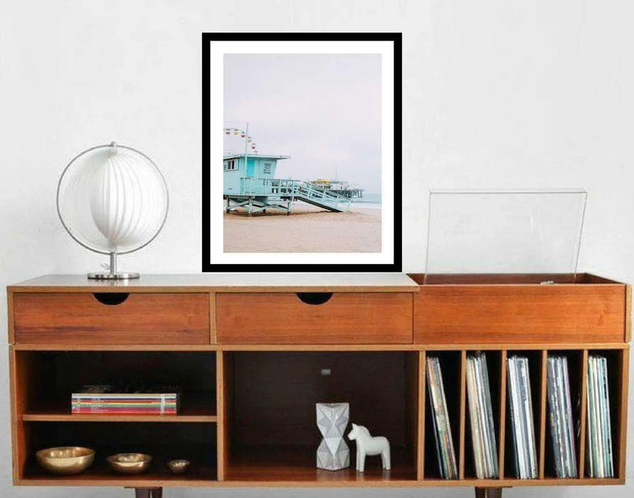 Lifeguard Tower Los Angeles California Beach framed art print decor Picture Frame Store New Jersey