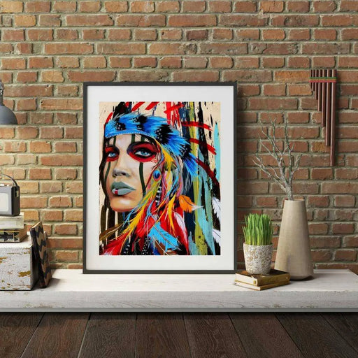 Native American Framed art print decor feminist art 20x30 inch Picture Frame Store New Jersey