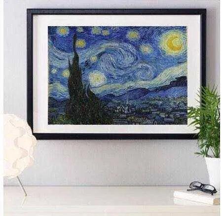 Artwork Starry Night Van Gogh framed art print Picture Frame Store New Jersey