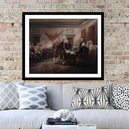 The Declaration of Independence signing art framed print Picture Frame Store New Jersey