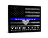 Austin Police Officer Thin blue Line Flag Gift Art - Modern Memory Design Picture frames - New Jersey Frame shop custom framing