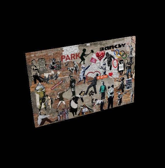 Banksy Mural Graffiti Street Art Collage - Modern Memory Design Picture frames - New Jersey Frame shop custom framing