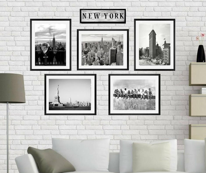 Black and White Photography New York City Set of 5 Framed art - Modern Memory Design Picture frames - New Jersey Frame shop custom framing