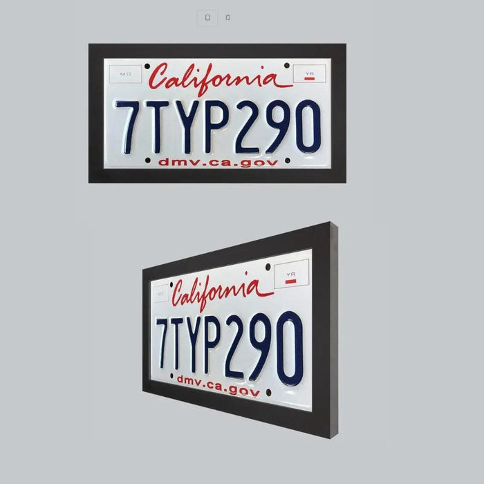 Black License Plate Frames Universal US Car Black License Plate 12x6 - Modern Memory Design Picture frames - New Jersey Frame shop custom framing